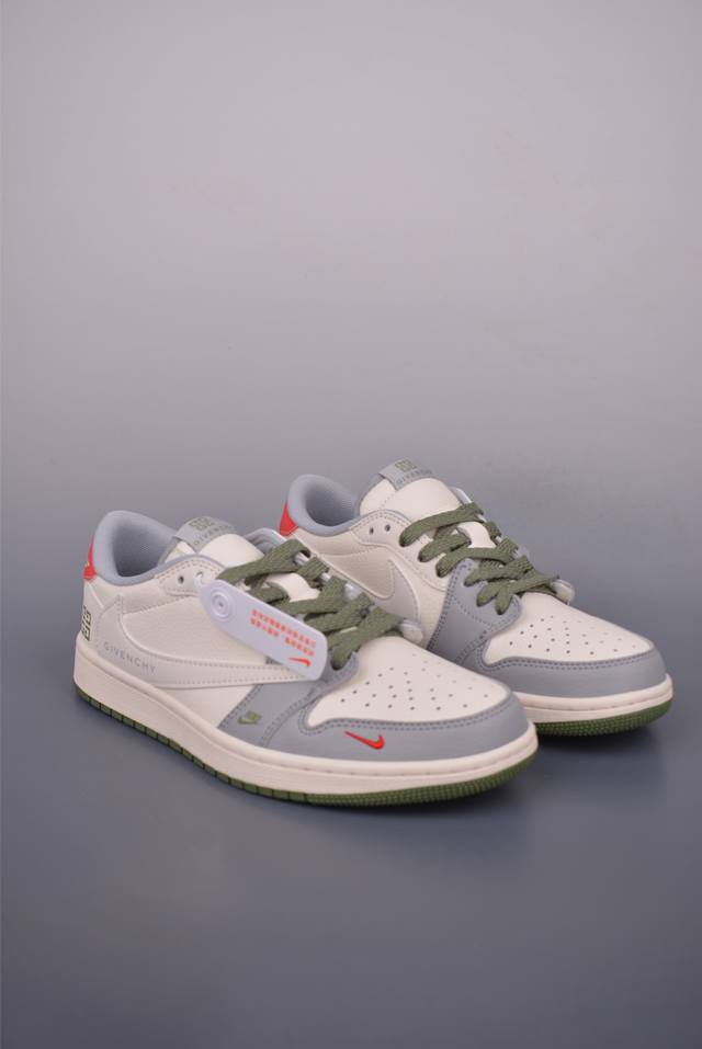 Fragment X Travis Scott X Givenchy Air Jordan 1 Low three-party joint inverted h