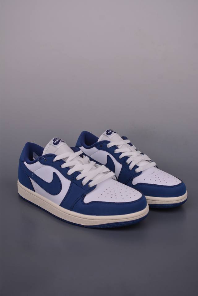 Air Jordan 1 Low White Blue Aj1 Qiao 1 low-top casual sneakers synchronized offi