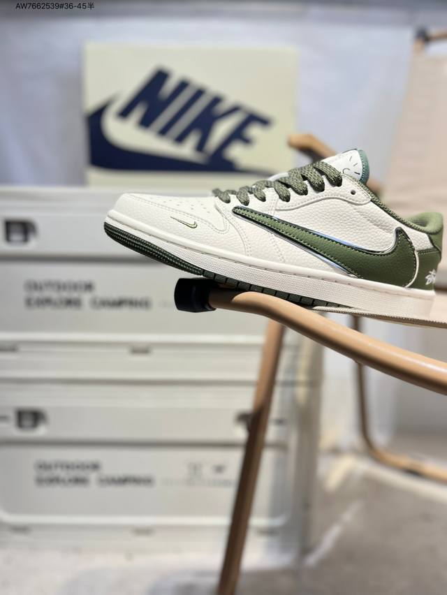 Company-level first-layer Pistusi x Jordan Air Jordan 1 Low Aj1 low-top series b
