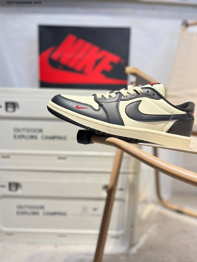 Company-level first-layer leather Jordan Air Jordan 1 Low Aj1 low-top series bas