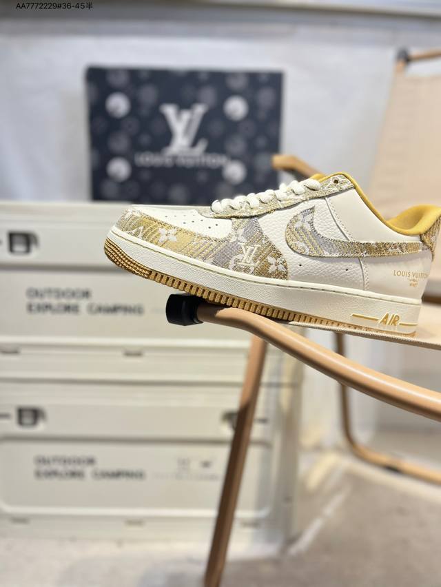 Lv X Nk Air Force 1'07 Low Air Force One Low-top Casual Shoes#Customized leather