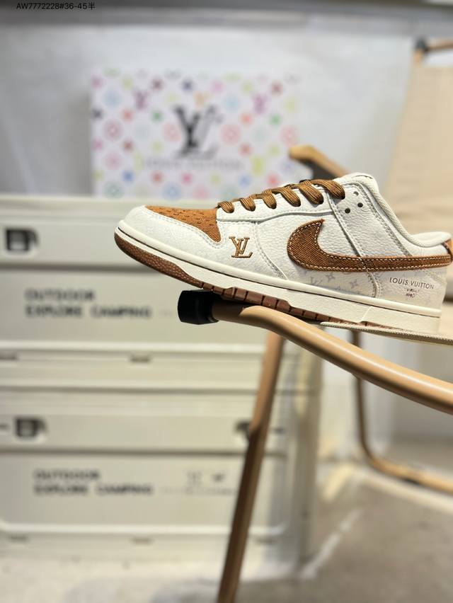 Lv X Nike Sb Dunk Low Made in a big factory Highly recommend new color scheme Or