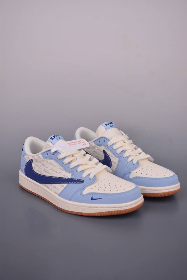 Fragment X Travis Scott X Violent Bear Air Jordan 1 Low three-party joint invert