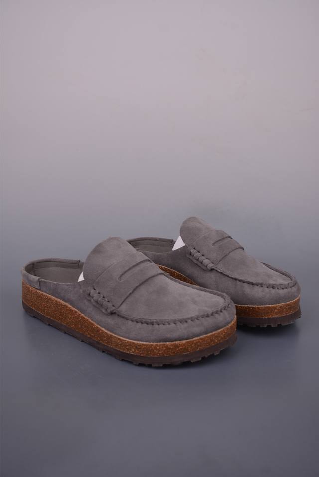 Birkenstock Naples Wrappe D Muller series closed toe retro cork sole casual slip