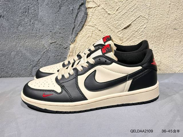 New product release photos The entire shoe body is made of black leather with a