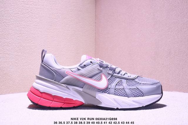 Genuine Nike V2K Run running shoes, retro style, mesh breathable sports shoes,