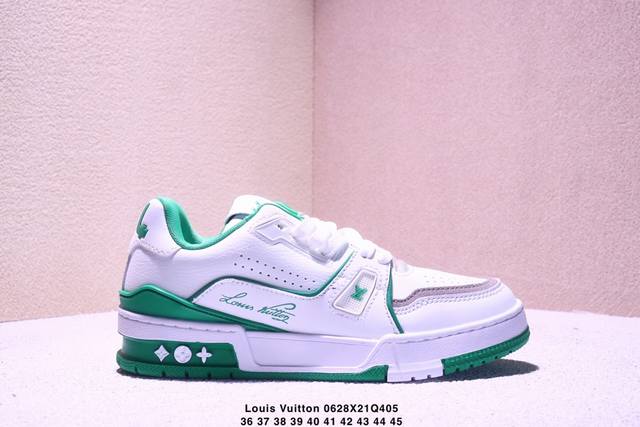 Company-level new Lv Louis Vuitton Trainer Sneaker Low casual sports culture all