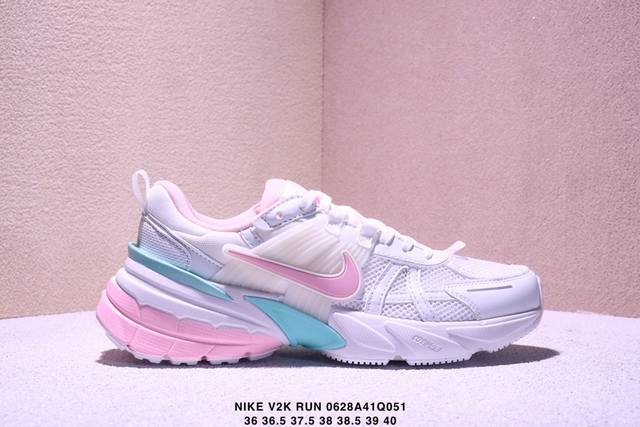 Genuine Nike V2K Run running shoes, retro style mesh breathable sports shoes, g