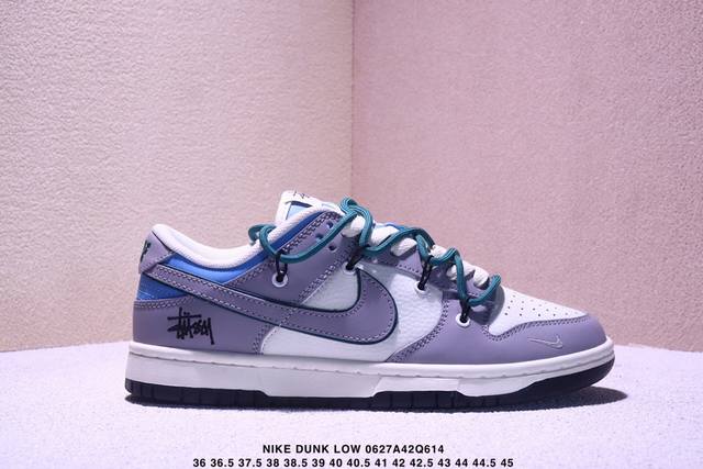 Overseas hit limited sale! High-end custom Nike SB Dunk Low with straps Stussy