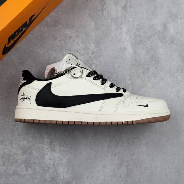 Local core private Travis Scott x Nike Air Jordan 1 Low x Stussy joint reverse w