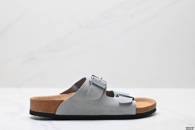 Birkenstock half-slipper sandal series Chrome Heart double buckle metal buckle