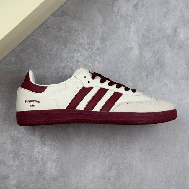 Local core private Supreme X Adidas Original Samba Og Sup X Adidas low-top joint