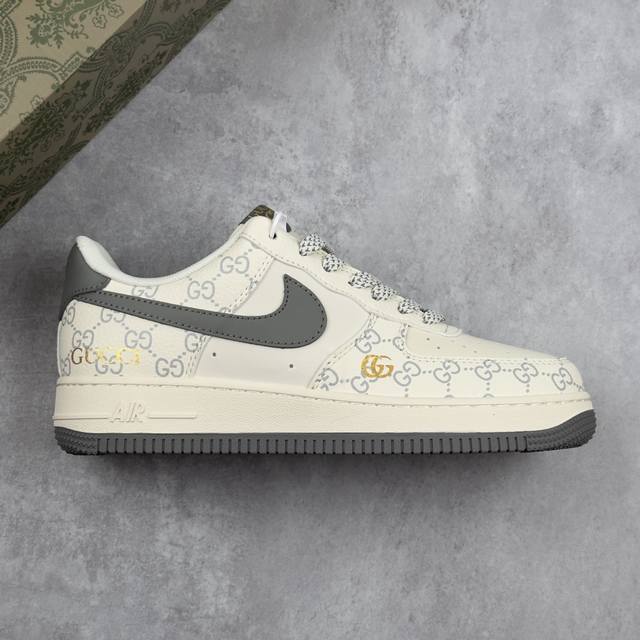 Local core private Nike Air Force 1'07 Low Gucci co-branded pattern gray hook Ai