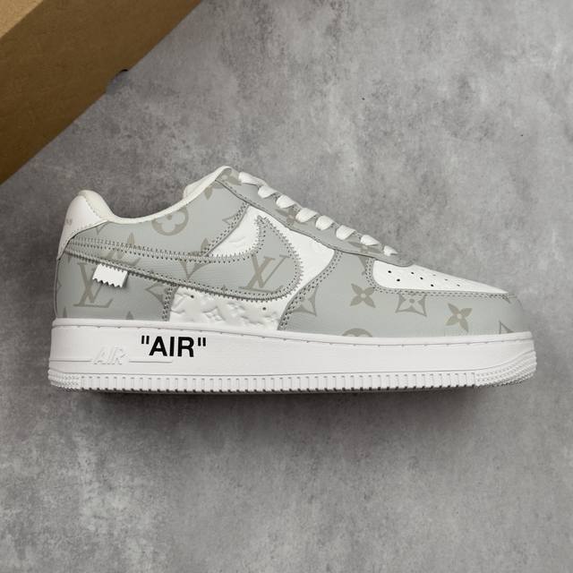 Local core private Nike Air Force 1 '07 Low X Lv Trainer Sneaker joint gray and