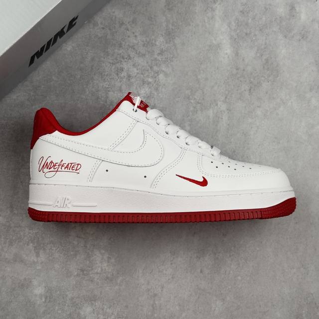 Local core private Undefeated x Nike Air Force 1 Low white and red Air Force One