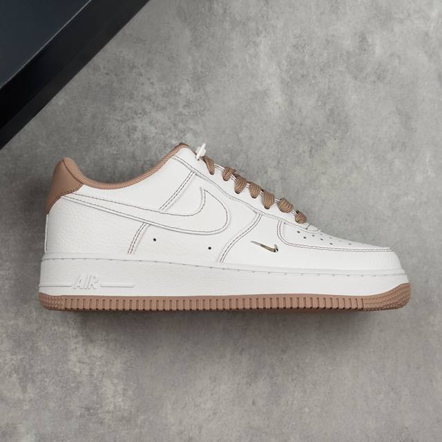 Local core private Nike Air Force 1 Low white powder line small silver hook Air