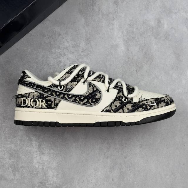 Local core private Nk Sb Dunk Low Dior joint-lace-up woven hook anniversary high