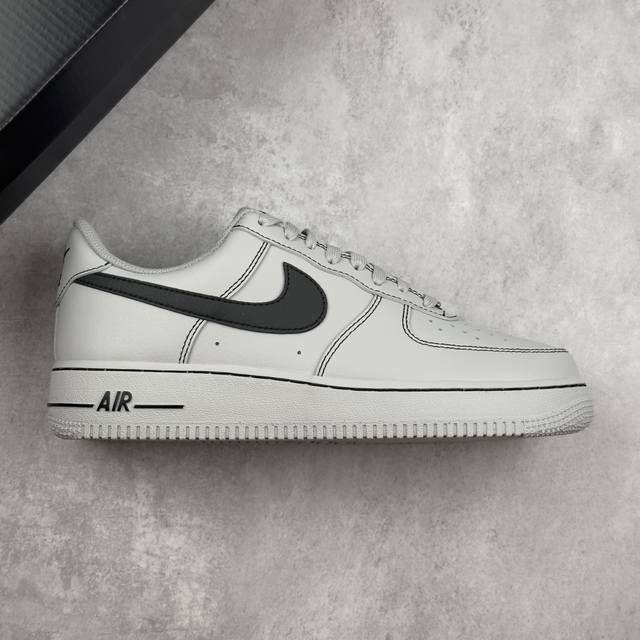 Local core private Nike Air Force 1 Low 07 gray and black hook and black line lo