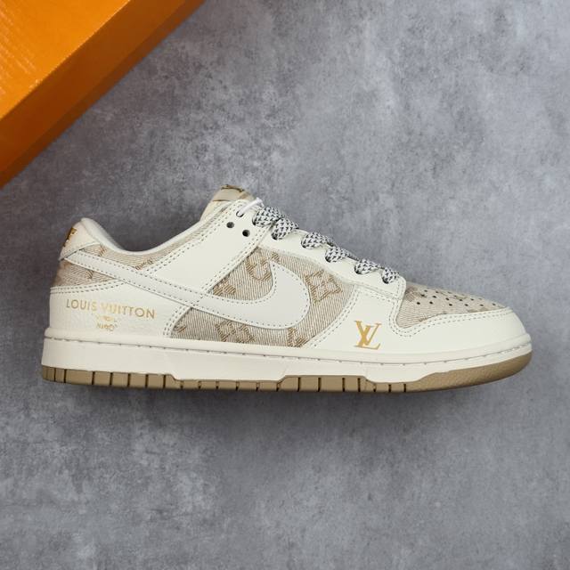 Local core private Nike Air Dunk Low 1 "Lv joint denim brown stitching" starry