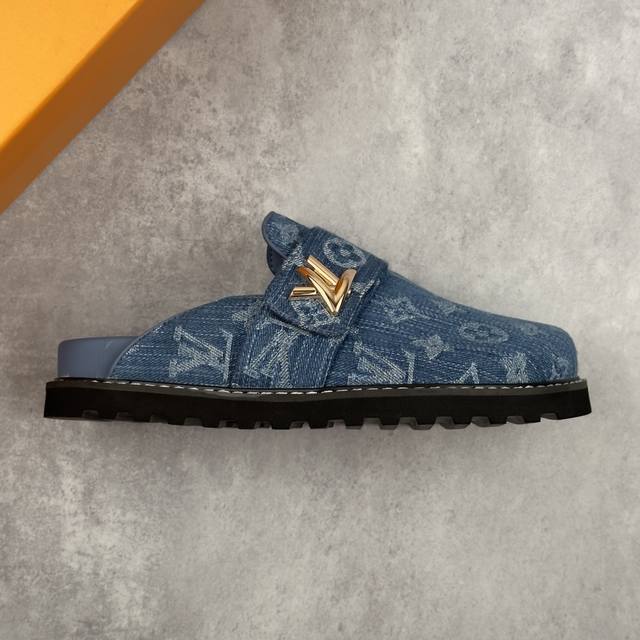 Local core private Lv Louis Vuitton ladies half-slippers Lv new slippers #Lv new