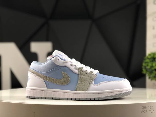 Real label with half size Nike Jordan Air Jordan 1 Low Aj1 low-top series baske