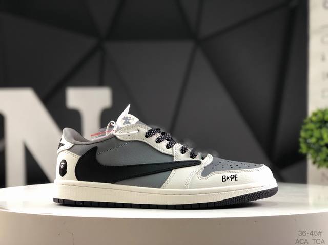 Nike Air Jordan 1 X Travis Scott Aj1 inverted hook Joe one inverted hook 'Diy'
