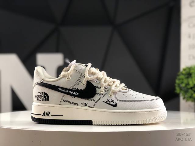 Overseas hit limited sale! High-end custom Nike Air Force 1 '07 Low North Face