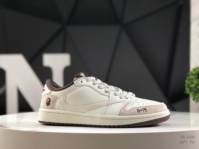 Nike Travis Scott X Fragment Design X Air Jordan 1 Low Og Sp Aj1 Joe 1 Low-top C