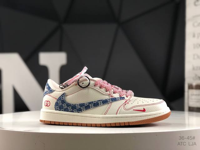 Nike Aj1 Travis Scott X Air Jordan 1 "Reverse Mocha" Aj1 Joe 1 Ts Lightning Joi