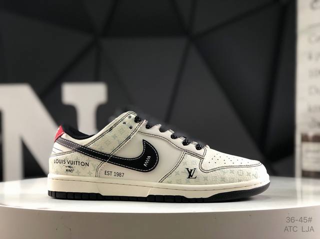 Company-level half-size Nike Dunk Low low-top casual sneakers with custom shoe