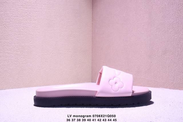 LvLouis Vuitton L's Monogram embossed slippers This season, the Waterfront sanda