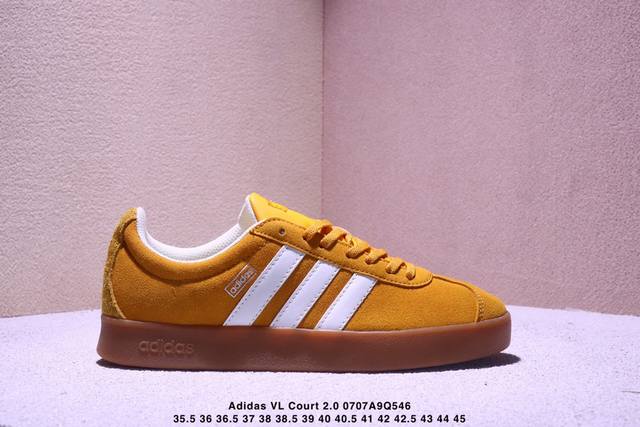 Adidas Today Vl Court 2.0 suede non-slip wear-resistant lightweight low-top snea