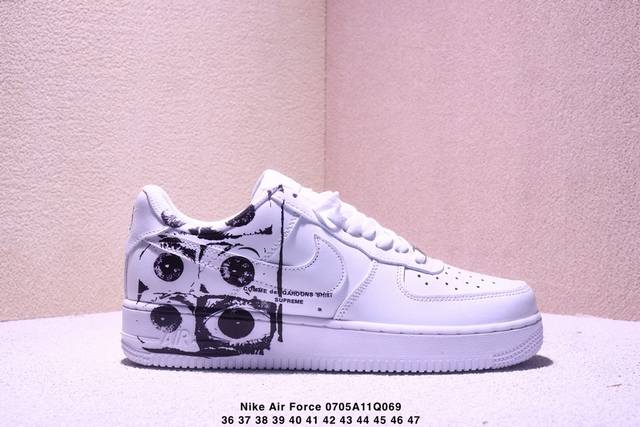 Nike Nike uses soft lychee-grain cowhide leather upper material Nike Wmns Air Fo