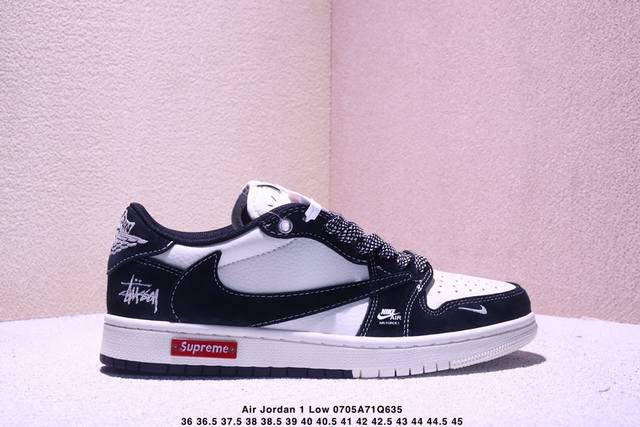 Travis Scott X Fragment Design X Jordan Air Jordan 1 Low Og Sp "Stusi Joint Blac