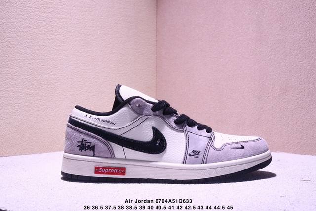 Nike Jordan Air Jordan 1 "Stussy joint gray, black and red label double spelling