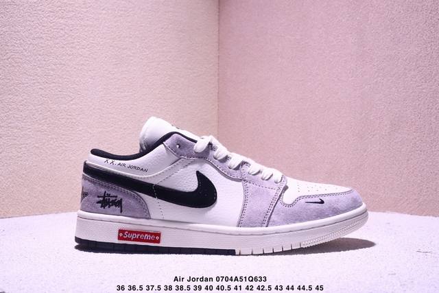 Nike Jordan Air Jordan 1 "Stussy joint gray, black and red label double spelling