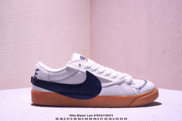 Nk Blazer Low'77 Jumbo Classic versatile low-top pioneer casual sports sneakers