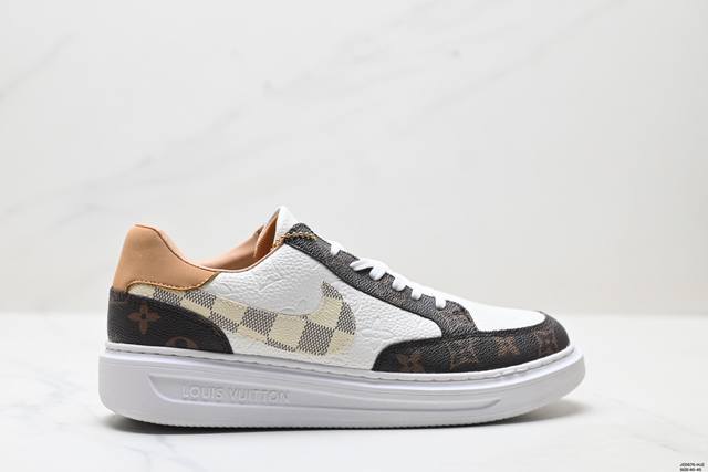 Genuine Louis Vuitton Beverly Hills Cowhide Low-top Fashion Sneakers for Men Si