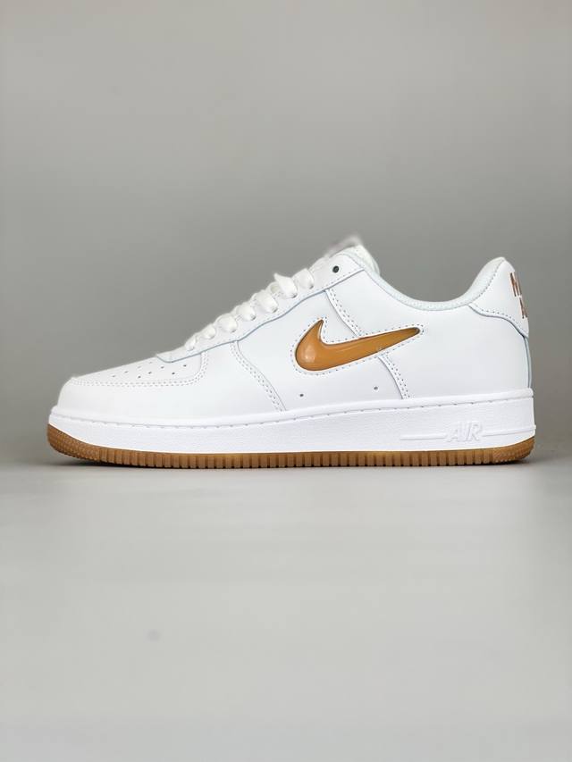 Nk Air Force 1 Air Force One sneakers white and brown small hook official synchr
