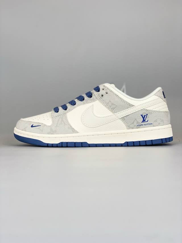 Overseas hit limited edition! Nike SB Dunk Low "Lv joint night blue denim stitc