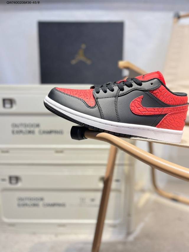 Company-level top-layer leather Jordan Air Jordan 1 Low Aj1 low-top series bask
