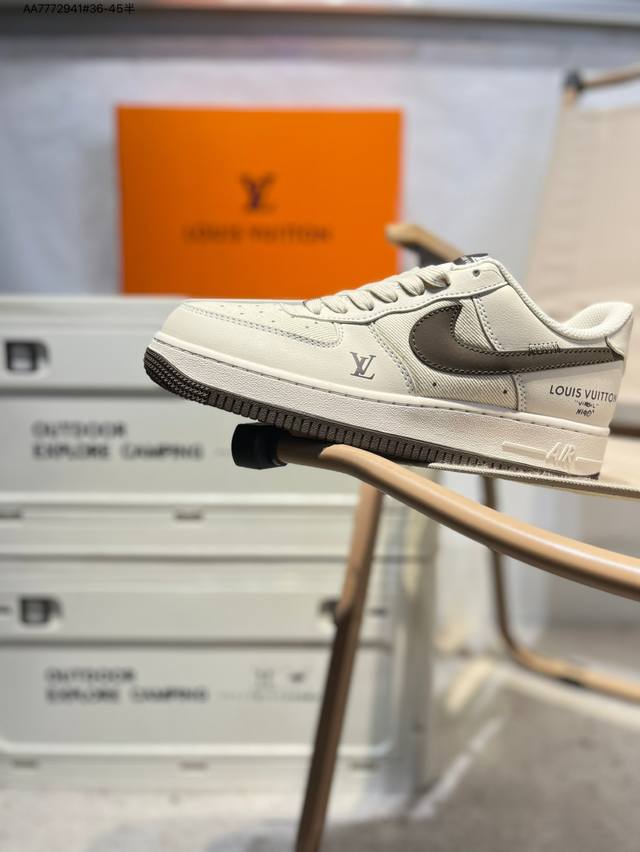 Lv X Nk Air Force 1'07 Low Air Force One Low-top Casual Shoes#Customized leather