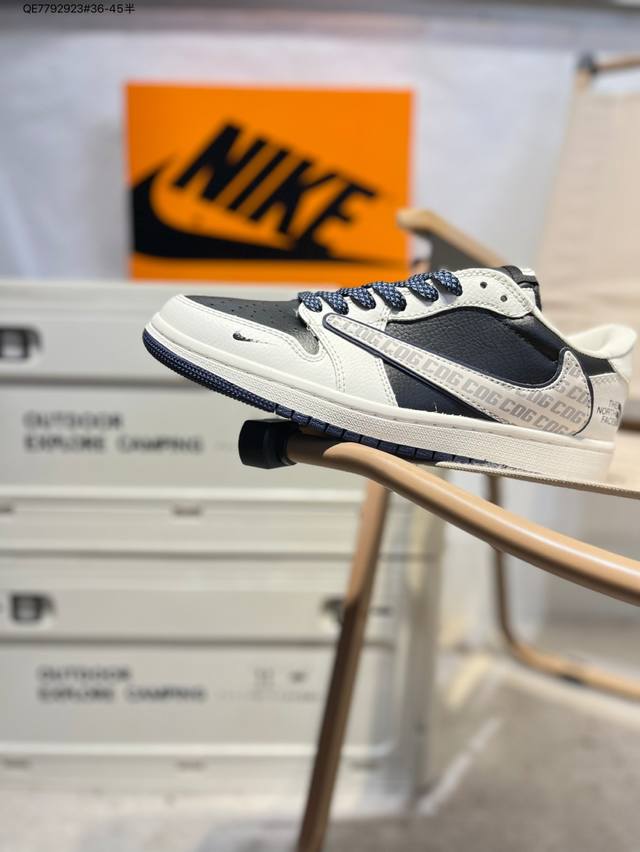 Company-level top layer leather The North Face x Jordan Air Jordan 1 Low Aj1 lo