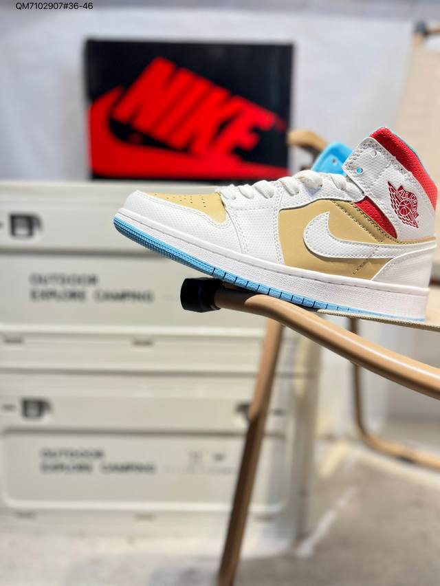 Air Jordan 1 Mid Aj1 Jordan Generation Classic Retro Culture Leisure Sports Bask