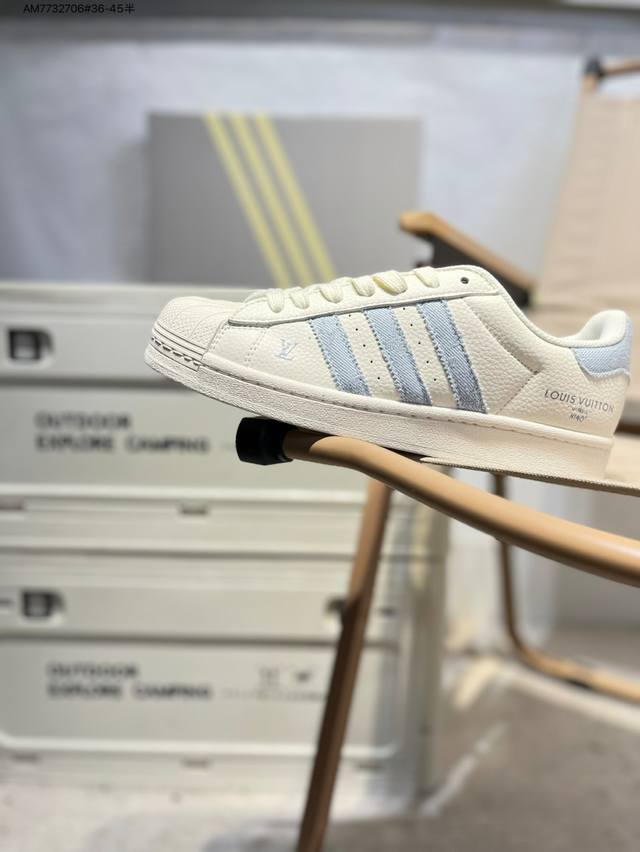 Lv x Adidas Originals Superstar classic color classic shell head official websit