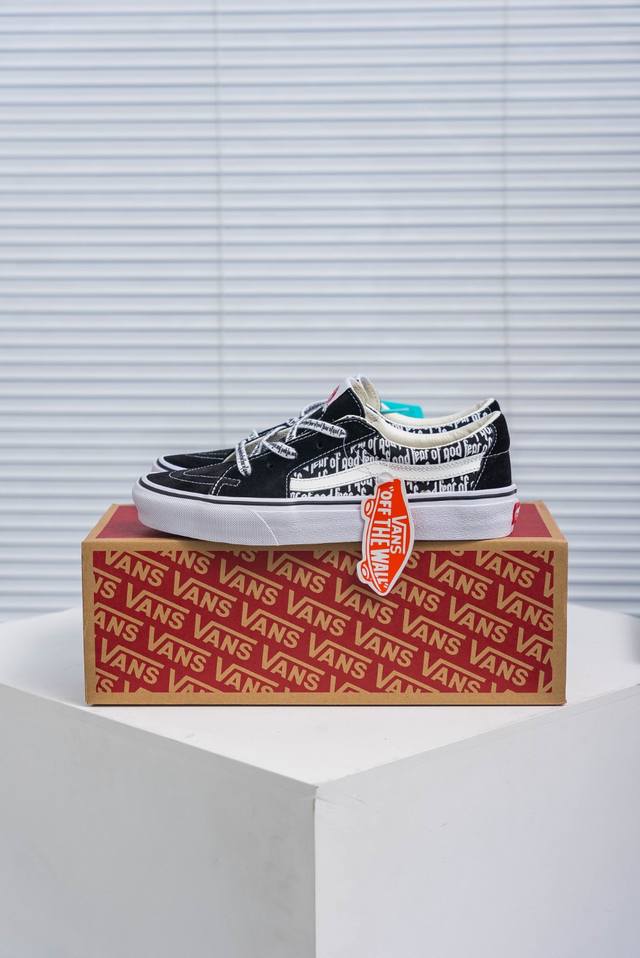 Core Private Vans Sk8-Low classic cashew flower print low-top black and white ca