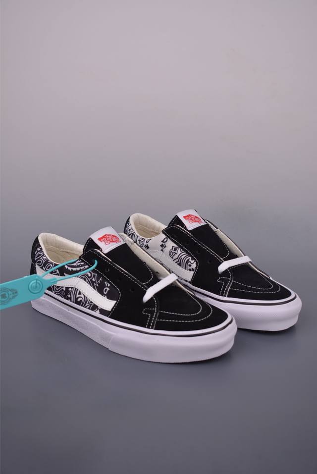 Vans Sk8-Low Cashew Flower A new generation of low-top vulcanized canvas shoes T