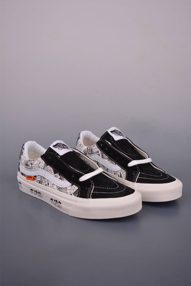 Vans Sk8-Low x Sns black and white graffiti The design pays tribute to the skate