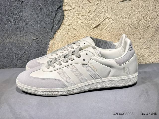 Adidas Adidas Originals Samba Og Retro White Blue Green Samba Casual Sports Sne