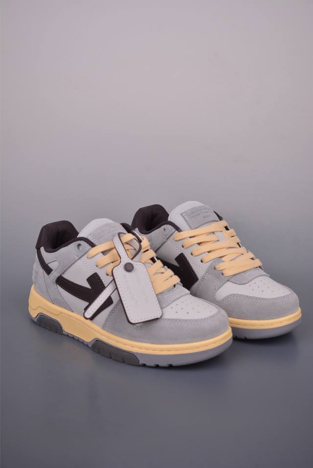 Off-White Out Of Office Low-top lace-up fashion sneakers with street sports elem